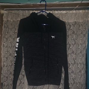 Zip up PINK by Victoria Secret hoodie Large